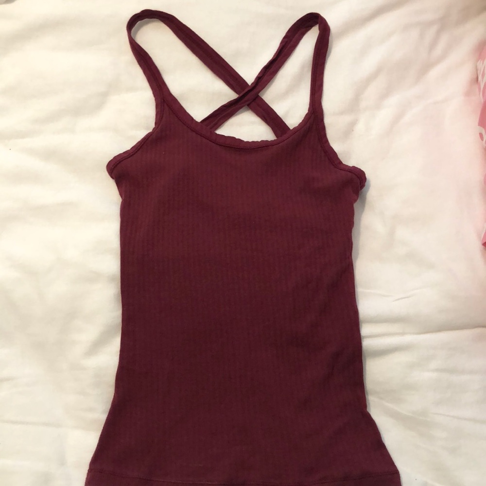 Free people Maroon tank top